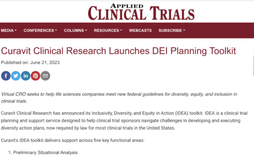 Curavit Clinical Research Launches DEI Planning Toolkit